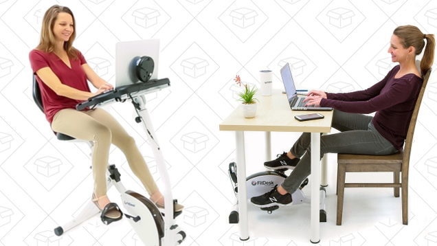 FitDesk Under-Desk Bike | $105 | WootFitDesk Recumbent Bike Desk | $205 | Woot